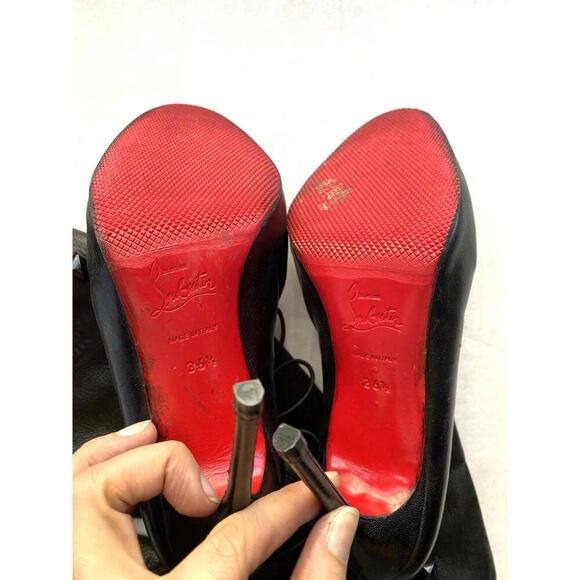 CHRISTIAN LOUBOUTIN RonFifi 36.5/6 Supra Napa Leather Over Knee Thigh High Boot - Picture 8 of 10